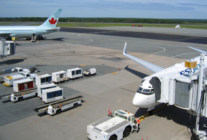 Halifax Airport has two operative runways. 